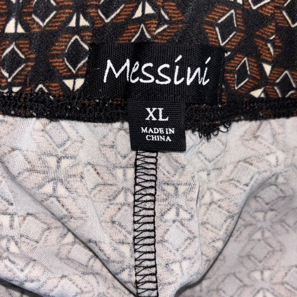 Monogram Brown Patterned drawstrings Jogger Pants Sz XL - Picture 6 of 10